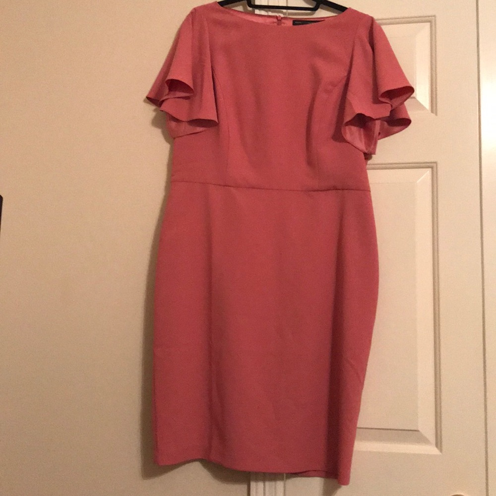 Rose Colored Dress with flutter sleeves